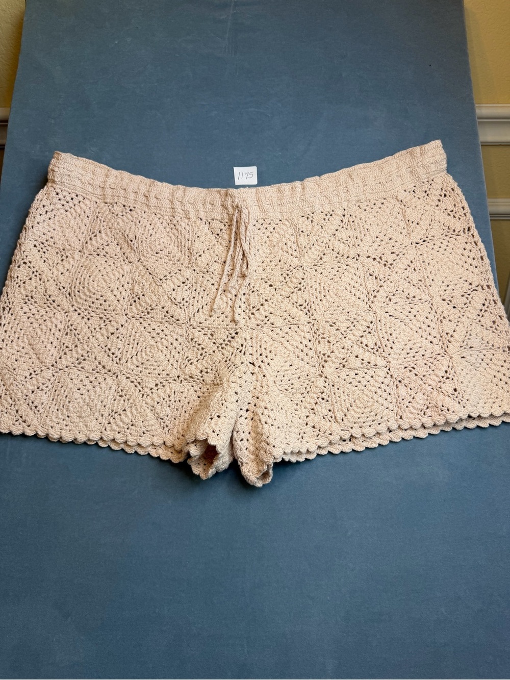 Lucky Brand Crochet Knit Lounge Shorts - Cream